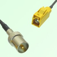 FAKRA SMB K 1027 curry Female Jack to DVB-T TV Male Plug Cable FAKRA SMB K 1027 curry Female Jack to DVB-T TV Male Plug Cable