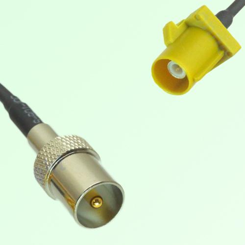 FAKRA SMB K 1027 curry Male Plug to DVB-T TV Male Plug Cable