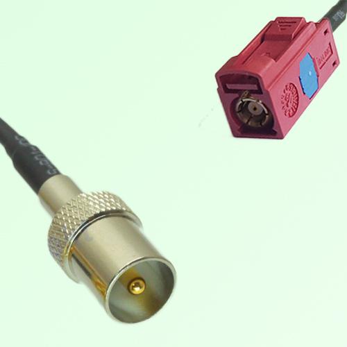 FAKRA SMB L 3002 carmin red Female Jack to DVB-T TV Male Plug Cable