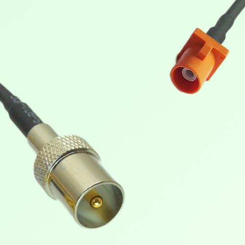 FAKRA SMB M 2003 pastel orange Male Plug to DVB-T TV Male Plug Cable