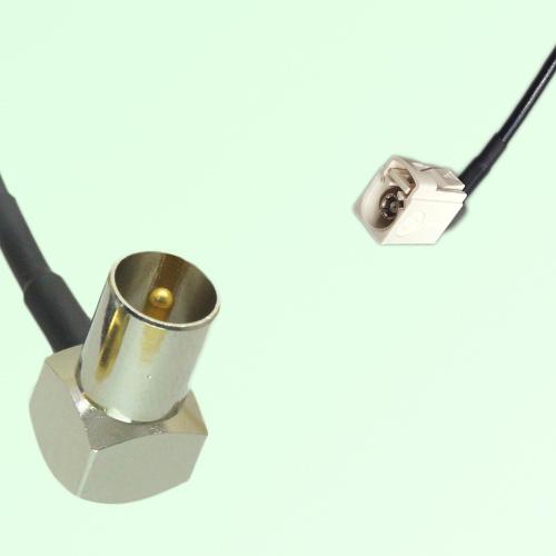 FAKRA SMB B 9001 white Female Jack RA to DVB-T TV Male Plug RA Cable