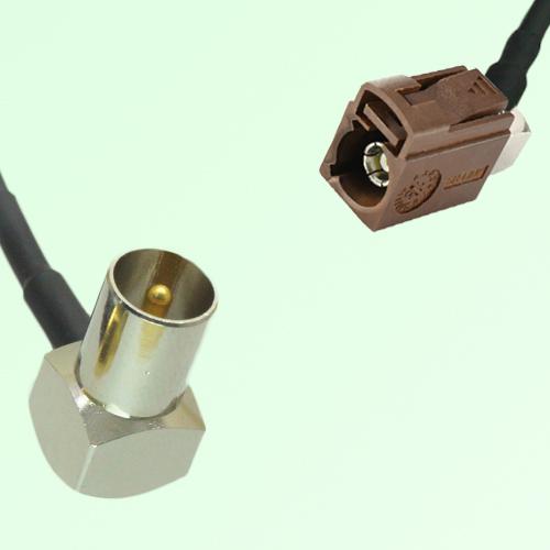 FAKRA SMB F 8011 brown Female Jack RA to DVB-T TV Male Plug RA Cable FAKRA SMB F 8011 brown Female Jack RA to DVB-T TV Male Plug RA Cable