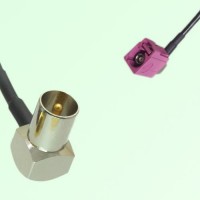 FAKRA SMB H 4003 violet Female Jack RA to DVB-T TV Male Plug RA Cable