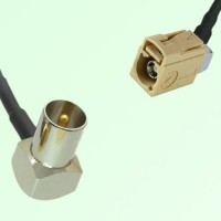 FAKRA SMB I 1001 beige Female Jack RA to DVB-T TV Male Plug RA Cable