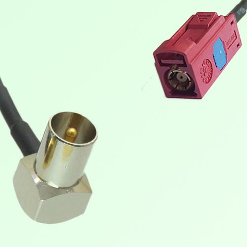 FAKRA SMB L 3002 carmin red Female Jack to DVB-T TV Male Plug RA Cable