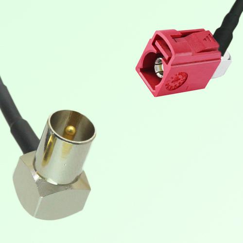 FAKRA SMB L 3002 carmin red Female RA to DVB-T TV Male RA Cable