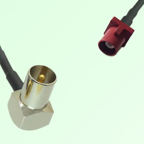 FAKRA SMB L 3002 carmin red Male Plug to DVB-T TV Male Plug RA Cable FAKRA SMB L 3002 carmin red Male Plug to DVB-T TV Male Plug RA Cable