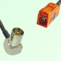 FAKRA SMB M 2003 pastel orange Female to DVB-T TV Male RA Cable FAKRA SMB M 2003 pastel orange Female to DVB-T TV Male RA Cable