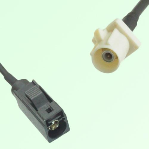 FAKRA SMB A 9005 black Female Jack to B 9001 white Male Plug Cable