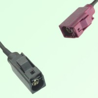 FAKRA SMB A 9005 black Female Jack to D 4004 bordeaux Female Cable