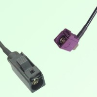 FAKRA SMB A 9005 black Female Jack to D 4004 bordeaux Female RA Cable