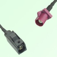 FAKRA SMB A 9005 black Female Jack to D 4004 bordeaux Male Plug Cable