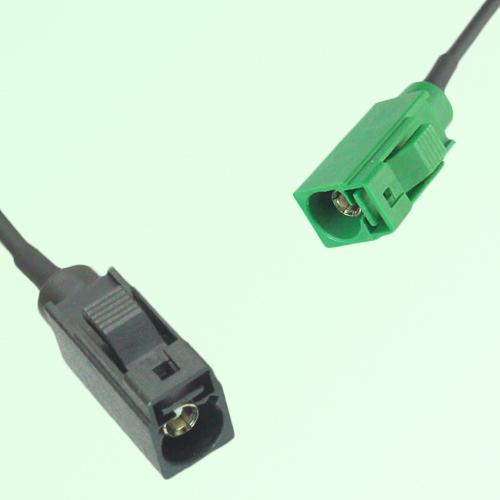 FAKRA SMB A 9005 black Female Jack to E 6002 green Female Jack Cable