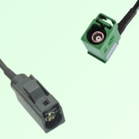 FAKRA SMB A 9005 black Female Jack to E 6002 green Female RA Cable