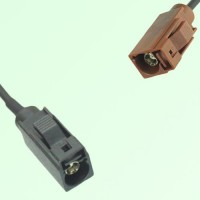 FAKRA SMB A 9005 black Female Jack to F 8011 brown Female Jack Cable