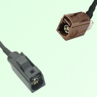 FAKRA SMB A 9005 black Female Jack to F 8011 brown Female RA Cable