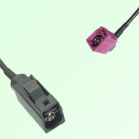 FAKRA SMB A 9005 black Female Jack to H 4003 violet Female RA Cable