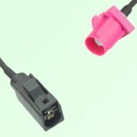 FAKRA SMB A 9005 black Female Jack to H 4003 violet Male Plug Cable