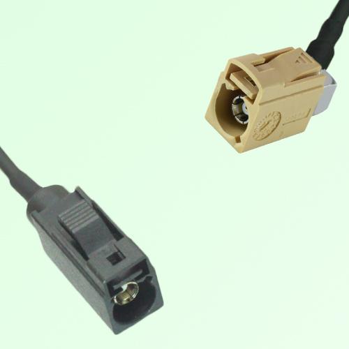 FAKRA SMB A 9005 black Female Jack to I 1001 beige Female RA Cable FAKRA SMB A 9005 black Female Jack to I 1001 beige Female RA Cable
