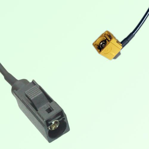 FAKRA SMB A 9005 black Female Jack to K 1027 Curry Female RA Cable FAKRA SMB A 9005 black Female Jack to K 1027 Curry Female RA Cable