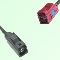 FAKRA SMB A 9005 black Female Jack to L 3002 carmin red Female Cable