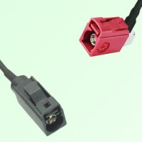 FAKRA SMB A 9005 black Female to L 3002 carmin red Female RA Cable