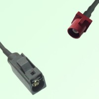 FAKRA SMB A 9005 black Female Jack to L 3002 carmin red Male Cable