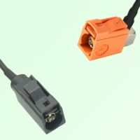FAKRA SMB A 9005 black Female to M 2003 pastel orange Female RA Cable