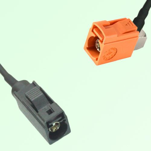FAKRA SMB A 9005 black Female to M 2003 pastel orange Female RA Cable FAKRA SMB A 9005 black Female to M 2003 pastel orange Female RA Cable