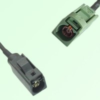FAKRA SMB A 9005 black Female Jack to N 6019 pastel green Female Cable