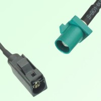 FAKRA SMB A 9005 black Female Jack to Z 5021 Water Blue Male Cable