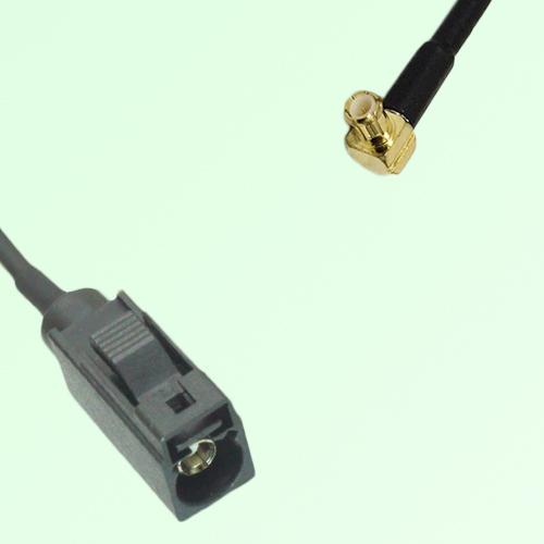 FAKRA SMB A 9005 black Female Jack to MCX Male Plug Right Angle Cable