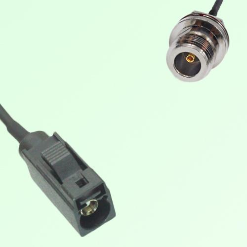 FAKRA SMB A 9005 black Female to N Front Mount Bulkhead Female Cable FAKRA SMB A 9005 black Female to N Front Mount Bulkhead Female Cable
