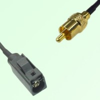 FAKRA SMB A 9005 black Female Jack to RCA Male Plug Cable