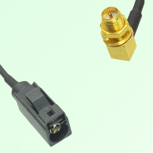 FAKRA SMB A 9005 black Female Jack to RP SMA Bulkhead Female RA Cable FAKRA SMB A 9005 black Female Jack to RP SMA Bulkhead Female RA Cable