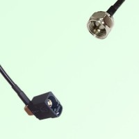 FAKRA SMB A 9005 black Female Jack Right Angle to F Male Plug Cable FAKRA SMB A 9005 black Female Jack Right Angle to F Male Plug Cable