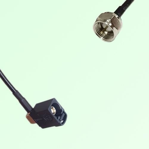 FAKRA SMB A 9005 black Female Jack Right Angle to F Male Plug Cable FAKRA SMB A 9005 black Female Jack Right Angle to F Male Plug Cable