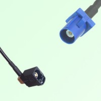 FAKRA SMB A 9005 black Female Jack RA to C 5005 blue Male Plug Cable