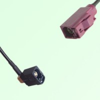 FAKRA SMB A 9005 black Female Jack RA to D 4004 bordeaux Female Cable