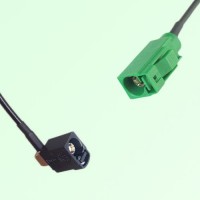 FAKRA SMB A 9005 black Female Jack RA to E 6002 green Female Cable