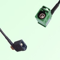 FAKRA SMB A 9005 black Female Jack RA to E 6002 green Female RA Cable