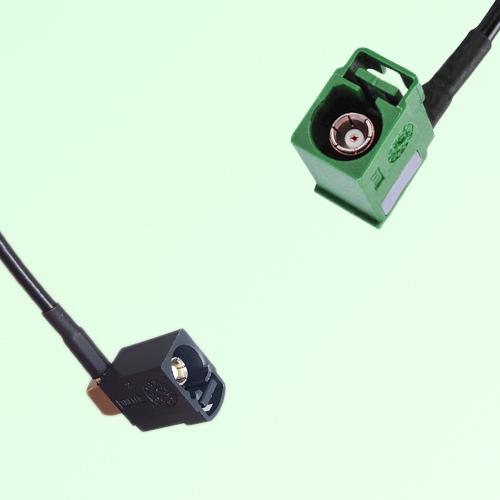 FAKRA SMB A 9005 black Female Jack RA to E 6002 green Female RA Cable