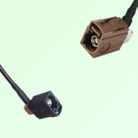 FAKRA SMB A 9005 black Female Jack RA to F 8011 brown Female RA Cable