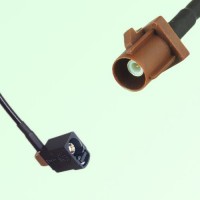 FAKRA SMB A 9005 black Female Jack RA to F 8011 brown Male Plug Cable