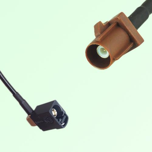 FAKRA SMB A 9005 black Female Jack RA to F 8011 brown Male Plug Cable FAKRA SMB A 9005 black Female Jack RA to F 8011 brown Male Plug Cable