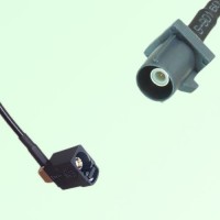 FAKRA SMB A 9005 black Female Jack RA to G 7031 grey Male Plug Cable