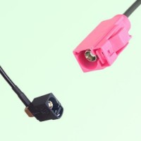 FAKRA SMB A 9005 black Female Jack RA to H 4003 violet Female Cable