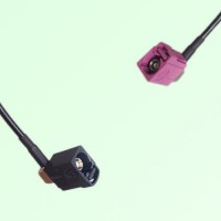 FAKRA SMB A 9005 black Female Jack RA to H 4003 violet Female RA Cable