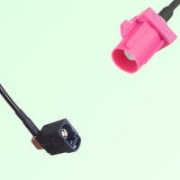 FAKRA SMB A 9005 black Female Jack RA to H 4003 violet Male Plug Cable