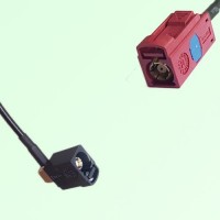 FAKRA SMB A 9005 black Female RA to L 3002 carmin red Female Cable